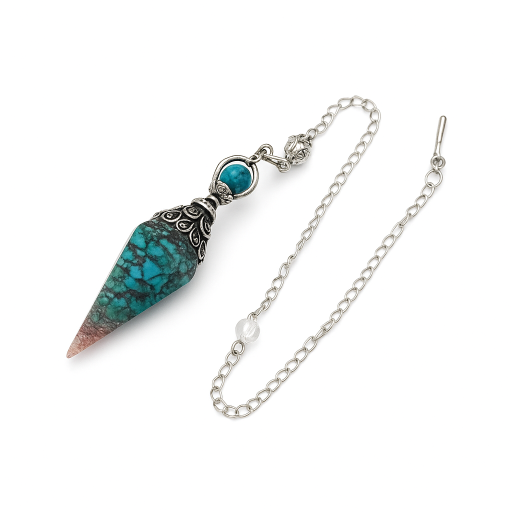 Pendule Divinatoire en Résine Turquoise