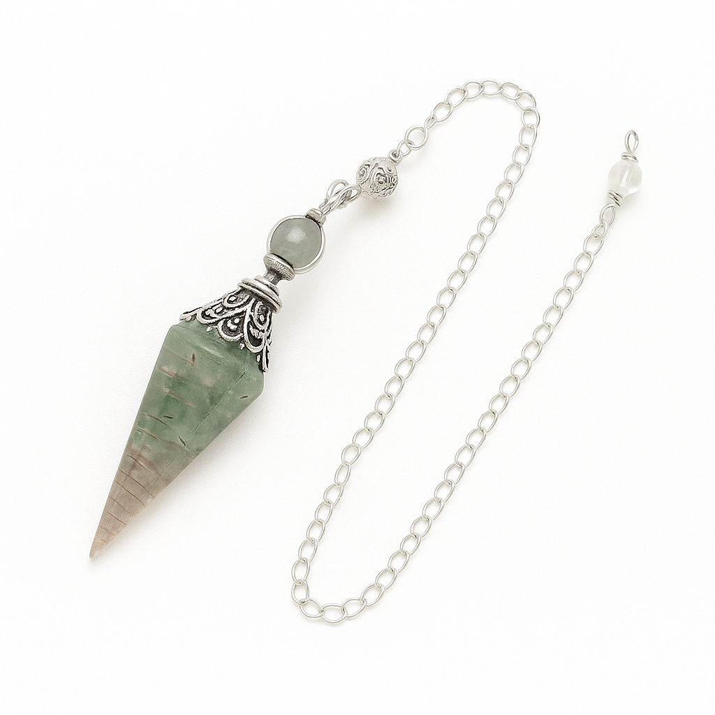 Pendule Divinatoire en Résine et Aventurine Verte