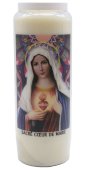Neuvaine Cœur Sacré de Marie Bougie 9 jours avec prière Description