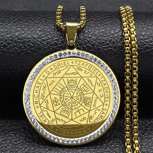 Pendentif Talisman des 7 Archanges Doré – Protection, Guidance et Énergie Divine