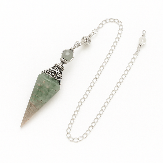 Pendule Divinatoire en Résine et Aventurine Verte