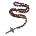 Chapelet « Ancrage & Protection » – Perles de Bois & Croix Sacrée